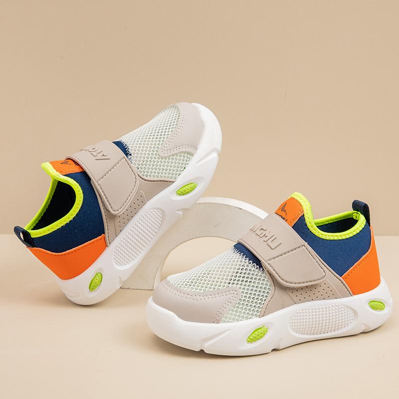 

Kid Colorblock Casual Sneakers for Boys Girls Summer New Toddler Walking Shoes Hollowed-out Mesh Lightweight Kids Trainers 26 темно-синього кольору