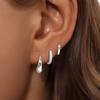 Stainless Steel Minimalist Hoop Earrings Set for Women Trendy Crystal Zirconia Huggie Circle Punk Earring Piercing Jewelry Gifts