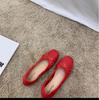 Happyfeeling Bow Shallow Mouth Flat Bottom Small Red Single Shoes Women's Shoes 2025 New Ballet Shoes