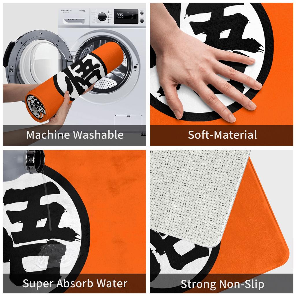 DragonBall Anime Dragon Ball Doormat Non-Slip Entrance Bath Kitchen Door Floor Mat Garage Carpet Rug