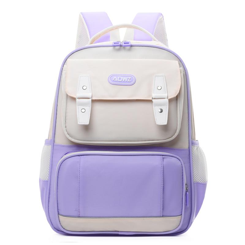 

School BagsElementary school bag 1-3-5 grade leisure large capacity backpack burden reduction backpack фіолетовий