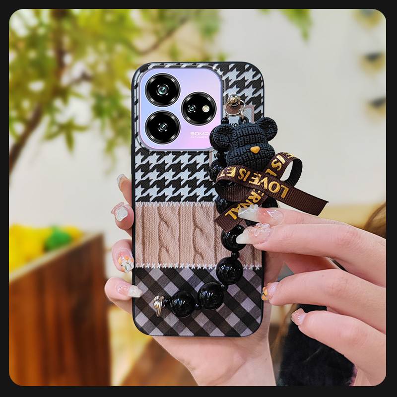 Cute Simplicity Phone Case For ZTE Blade V60 Design/Axon 60 Lite Protective Case Bear Bracelet Dirt-resistant Anti-knock