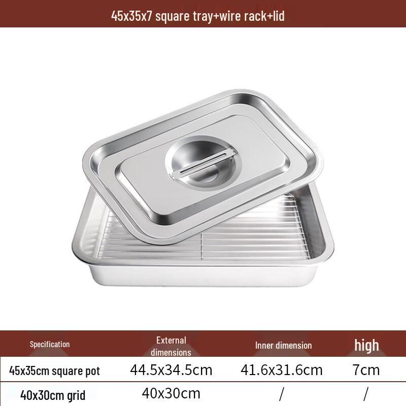 DM Stainless Steel Rectangular Basin with Filter Tray