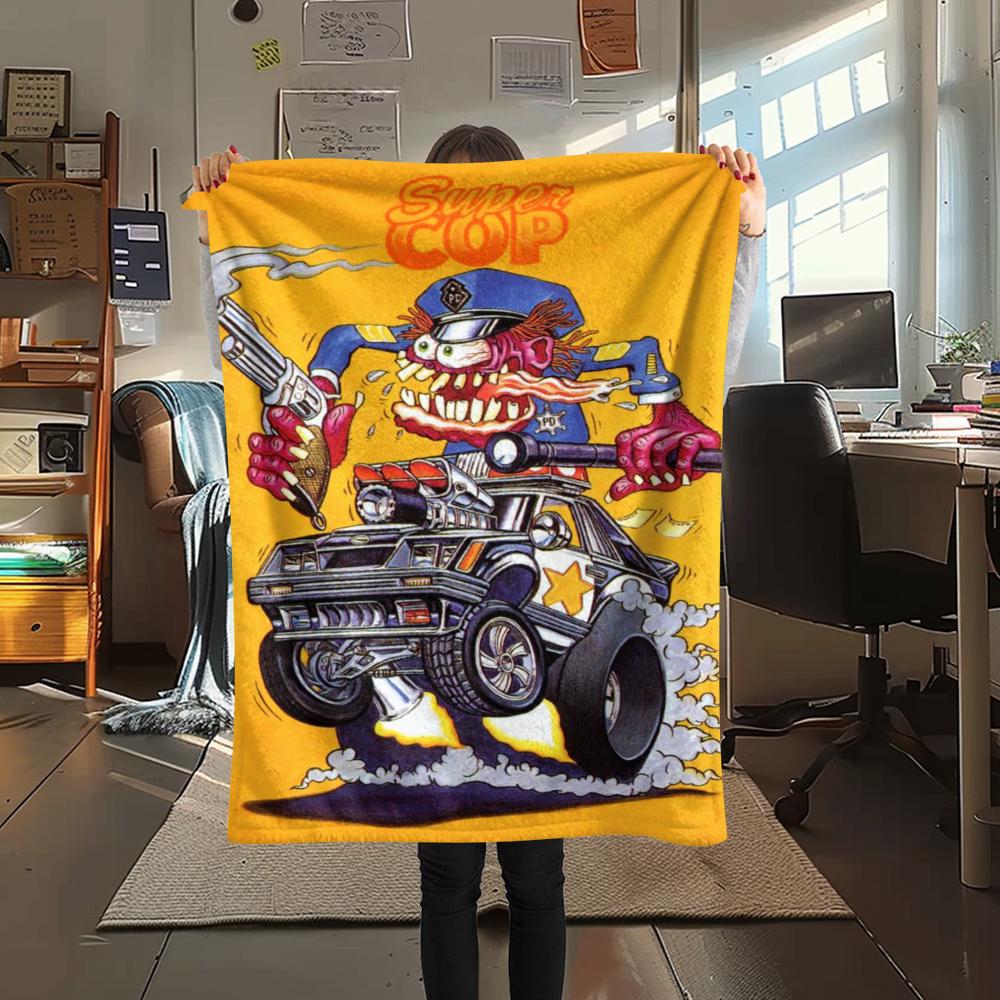 1 szt. Flanelowy Koc z Nadrukiem Kreskówkowym, Wysoka Jakość, Wygodny na Wszystkie Pory Roku, Wystrój Domu, Ciepło i Komfort, Idealny na Prezent Świąteczny lub Urodzinowy