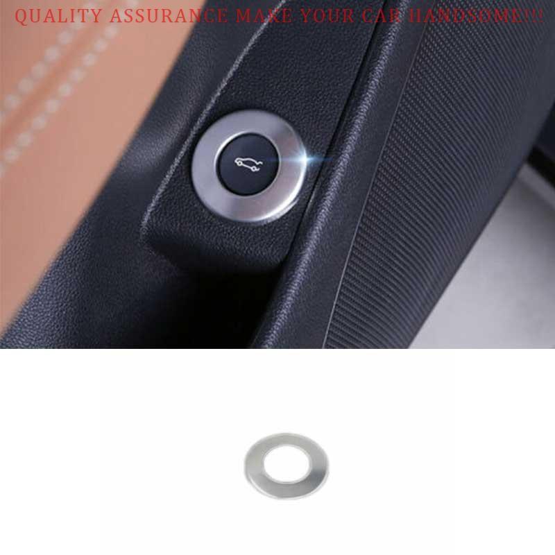 For Buick Lacrosse 2017-2019 Silver Steel Tailgate Rear Door Button Cover Trim