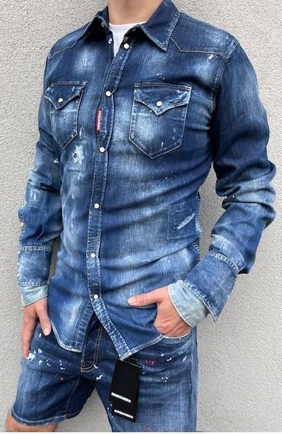 DSQUARED2 Men's Denim Button Up Shirt -45% - Size: IT48