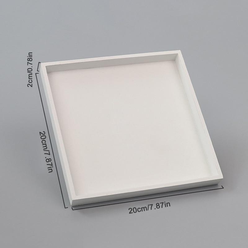 White Wood Tray Food Serving Makeup Storage Fruit Plate Photo Props Modern Household Home Storage Trays