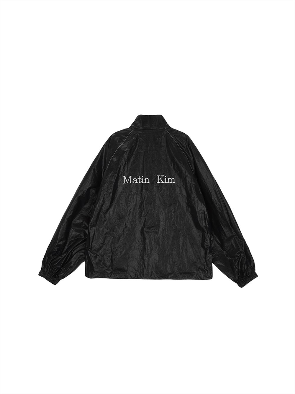 [Matinkim] Logo Coating Jumper in Black FREE