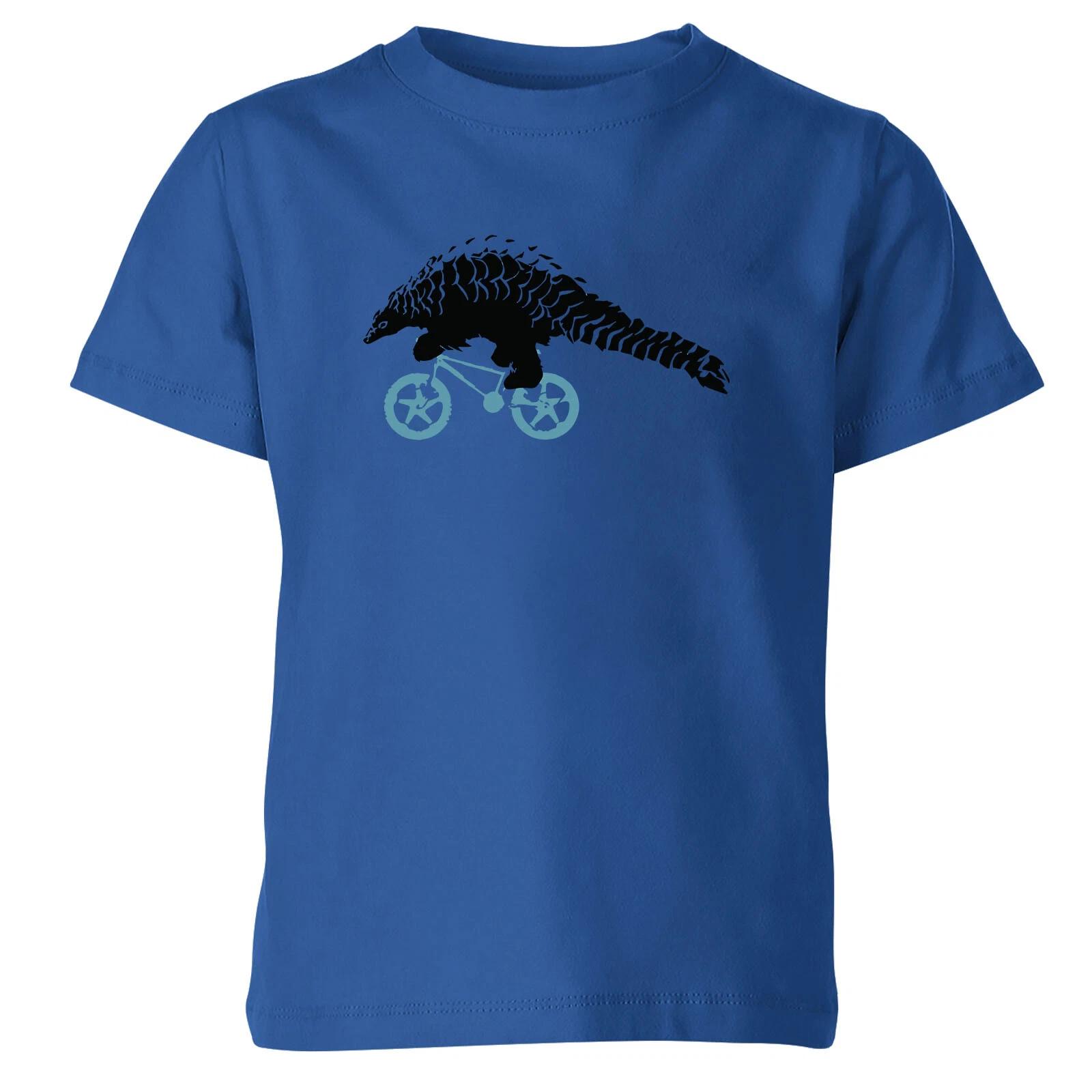 

Pangolin On Bike kids T Shirt Animal Funny For Boys Girls Tee 130