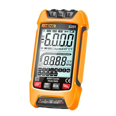 ANENG SZ01 Inteligentný digitálny multimeter 6000 počítaní Automatický rozsah True RMS NCV univerzálny ručný merač