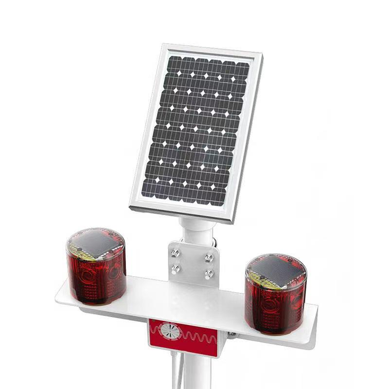Solar-Powered Voice Warning Light for Construction and High-Voltage Areas