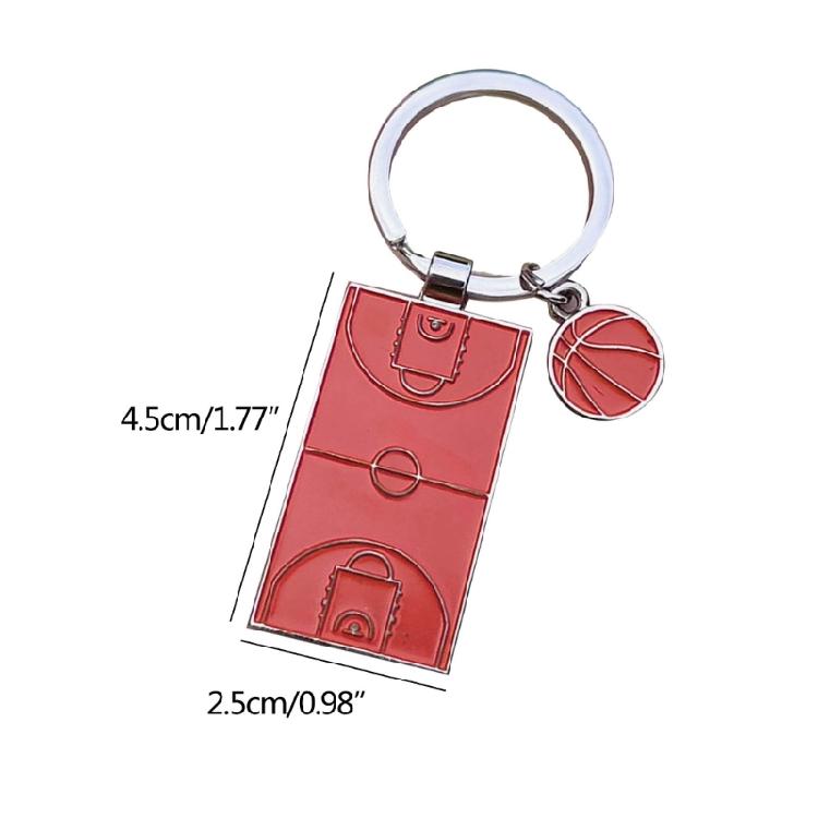 Basketball Soccer Keychain for Sports Souvenir Fan Gift Board Game Metal Toy