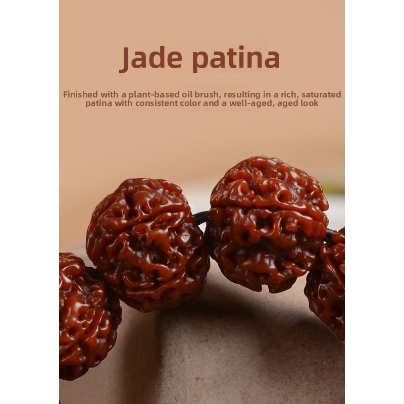 Nepal machine-brushed toad back rudraksha buddha beads bracelet men bracelet