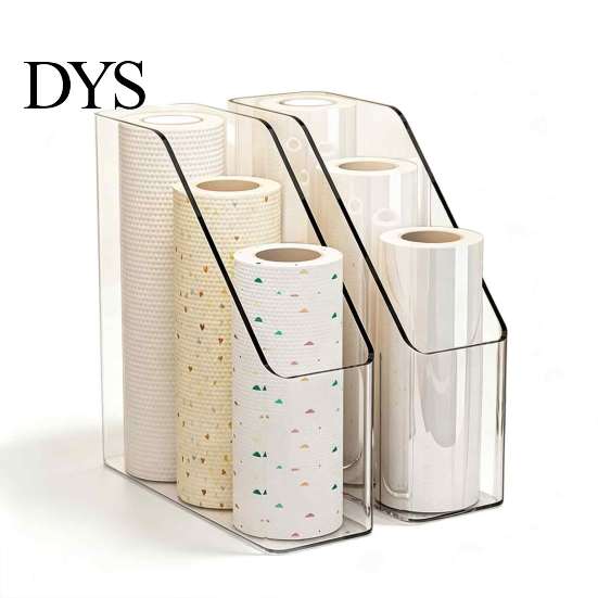 Desktop Storage Organizer Kitchen Cling Film Organizer, Space Saving Durable Box, Large Small Item Holder Capacity Vertical Bin, for Food Foil