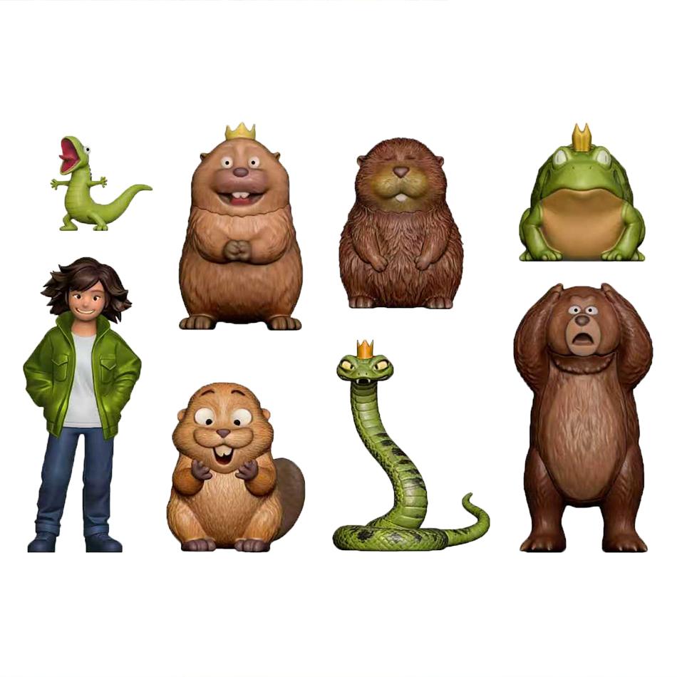 

8p Pixar Hoppers Beaver Transformation Project Figure Set 1.5-4.5 Inch Collectible Figurines for Kids Gift Desk Decor