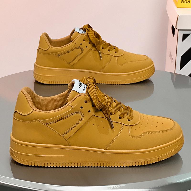 Men's Trendy Spring 2026 Low-Top Skate Shoes, Breathable and Versatile White Casual Sneakers for Students