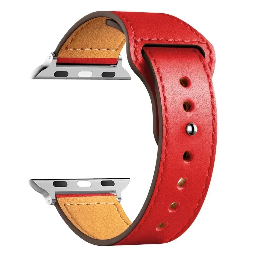 Leather Straps for Apple Watch 10 Band 46mm 42mm 44mm 45mm 49mm 41mm 40mm Correa Bracelet IWatch Series 8 9 3 4 5 6 SE 7 Ultra 2