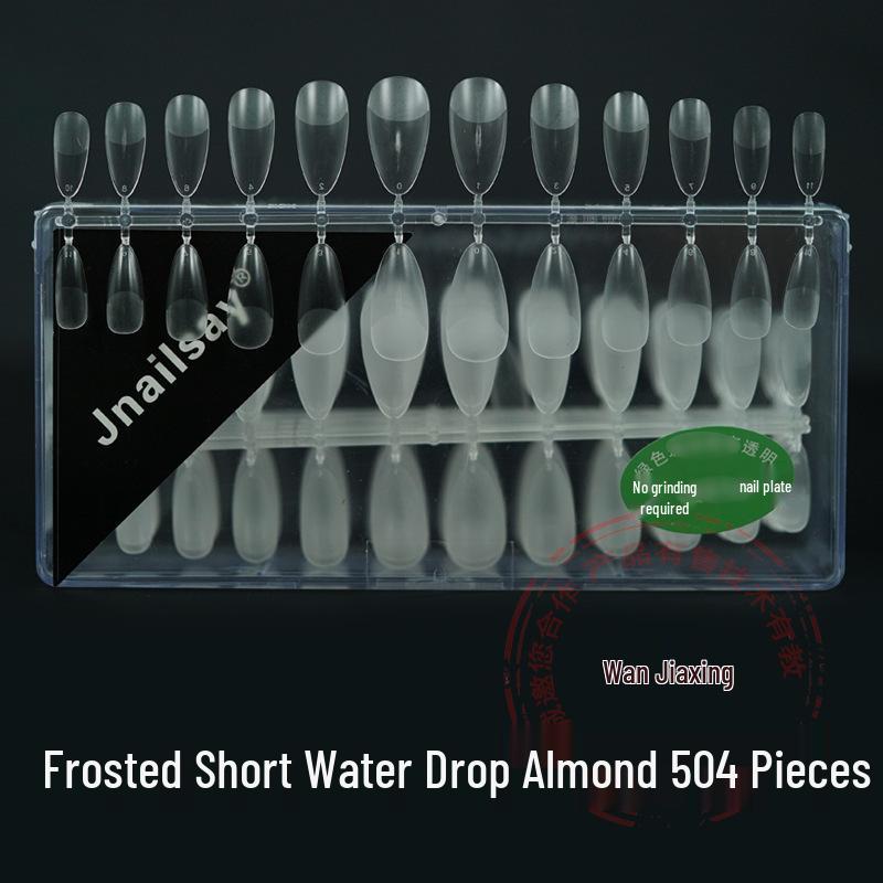 Boxed Nail Art Stickers: 500 Half & Full Cover Transparent Matte French Style Dual-Use Nail Tips