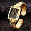 Fashion Womens Watches Stainless Steel Bracelet Quartz Wrist Watch for Ladies New Design Rectangle Dial Female Clock