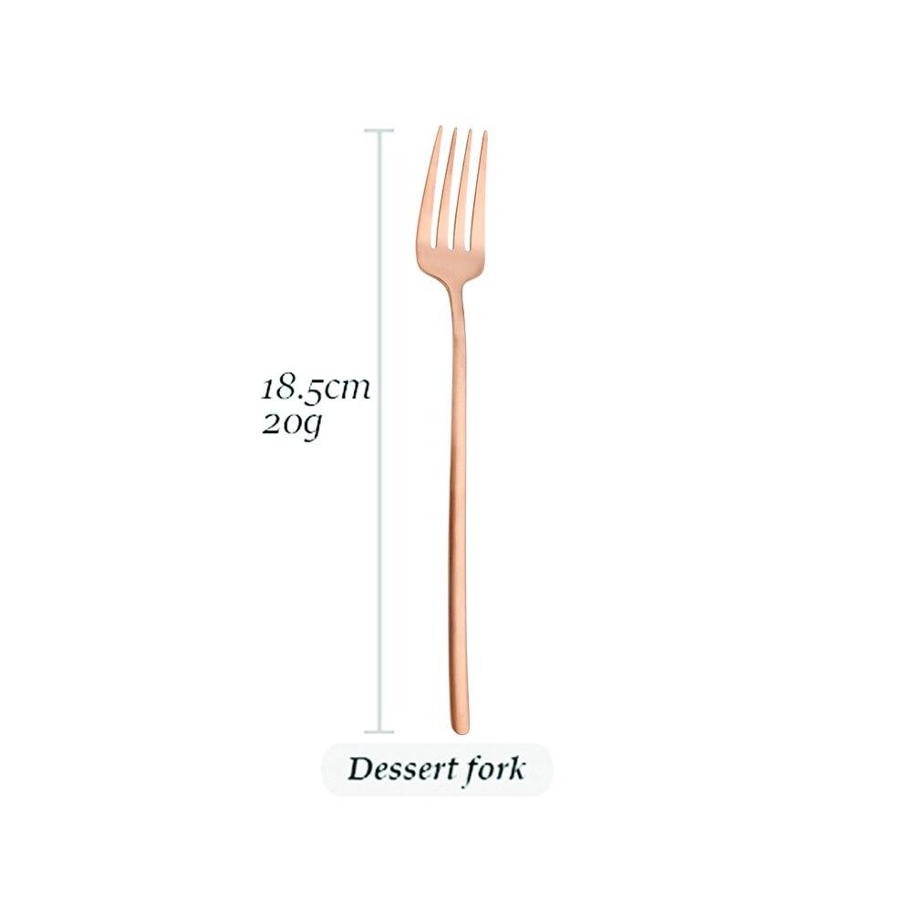 Vintage Rose 304 Stainless Steel Dinnerware Set Cutlery Matte Flatware Dinner Knife Fruit Fork Spoons Chopsticks Tableware Set