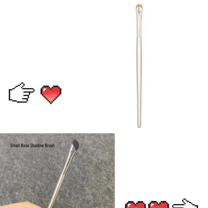 Crescent Eyeliner & Eyeshadow Brush - Angled Makeup Tool for Lower Eyelid & Aegyo Sal.