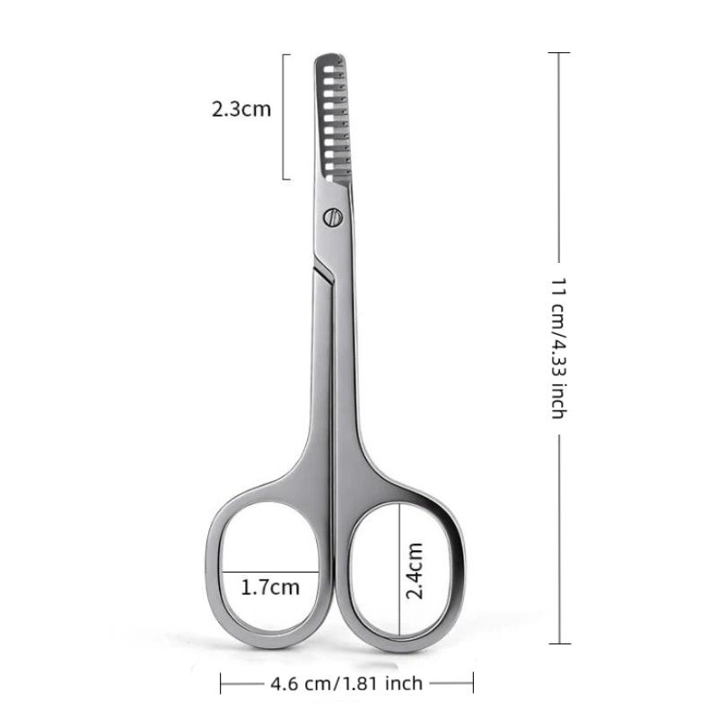 1Pcs Stainless Steel Eyebrow Trimmer Scissors Precision Grooming Tool For Men & Women Effortless Knife Hair Removal Shaver Tool