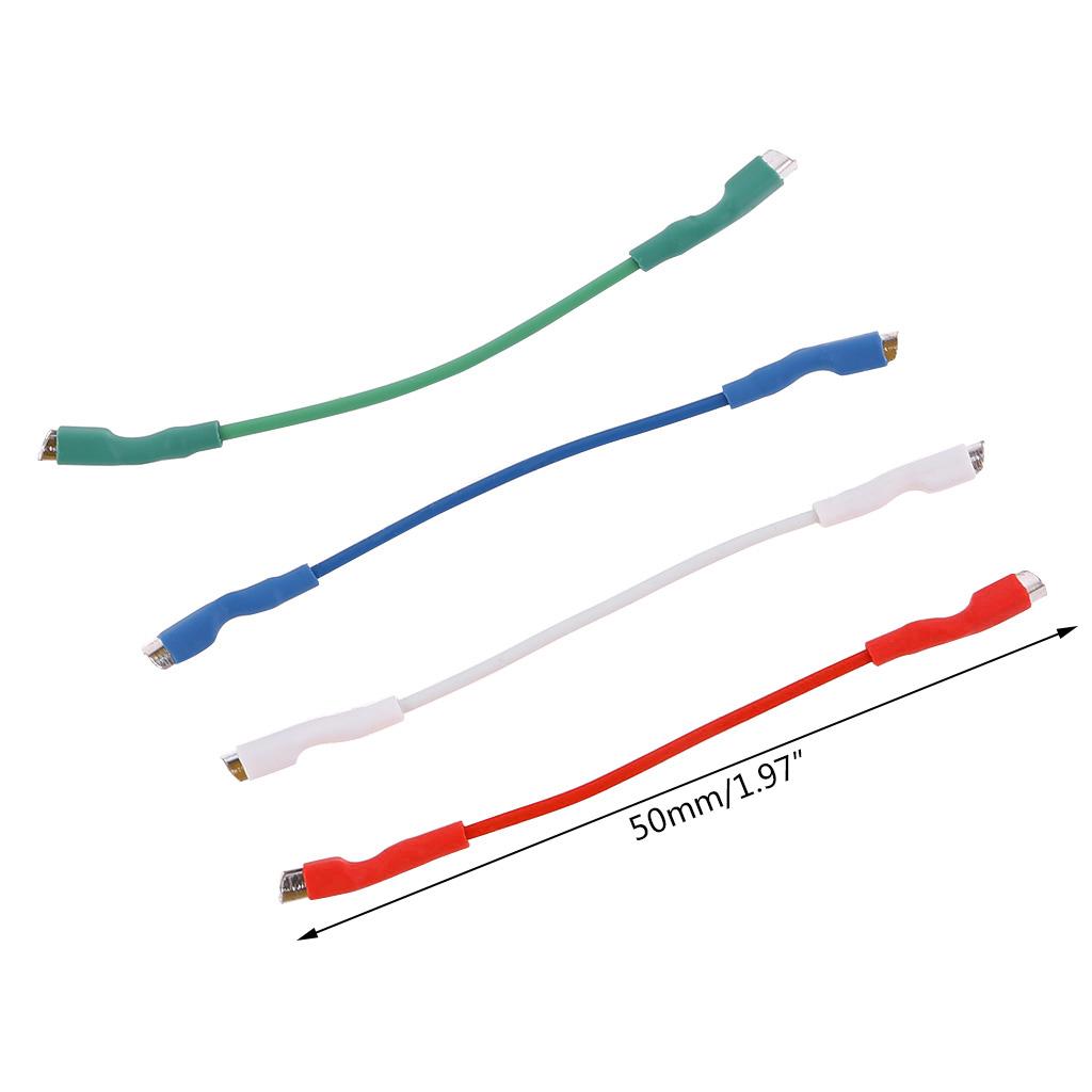 4Pcs Silver Leads Wires Header Wire Cable 40mm for 1.2-1.3mm Pins Turntable Phono Headshell Tonearm UNiversal