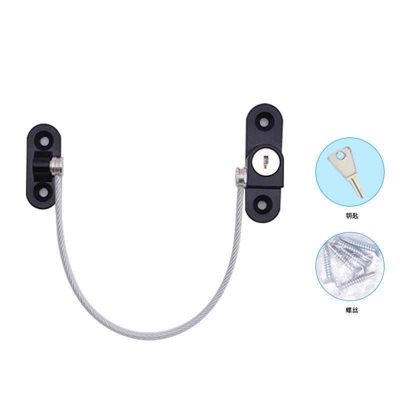 1pc Child Safety Lock Baby Care Window Lock Stainless Steel Cable Use Screws To Fix Baby Safety Accessories Security Protection