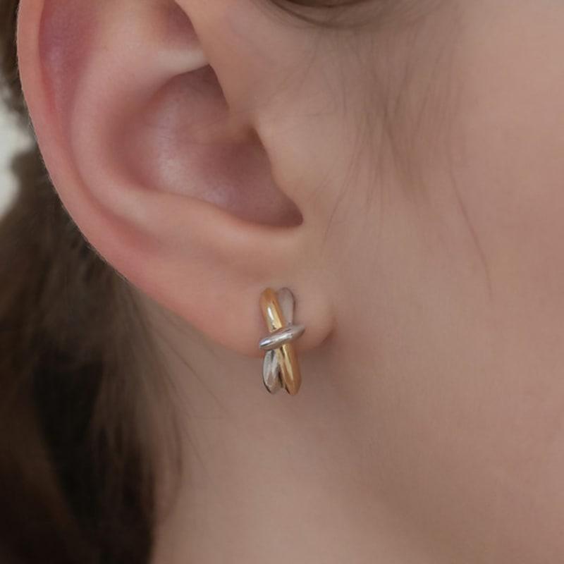 TATIANA Cross Bind Hoop Earrings EC3213