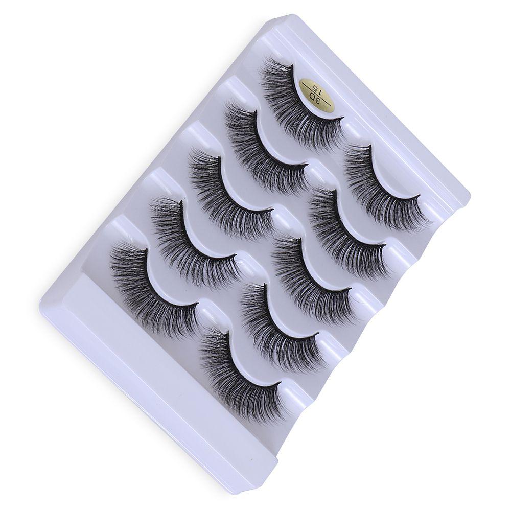 Fluffy Multilayers Natural Long 3D Faux Mink Hair Criss-cross False Eyelashes Eye Lash Extension