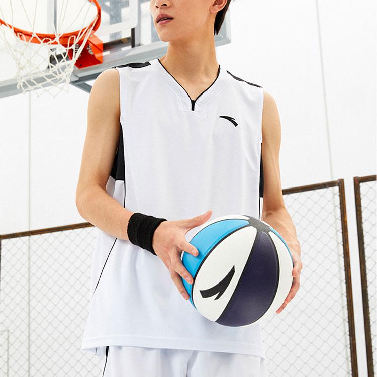 Anta Basketball Series Training Sports Competition Jersey Set Men Sportswear White 15951230-1