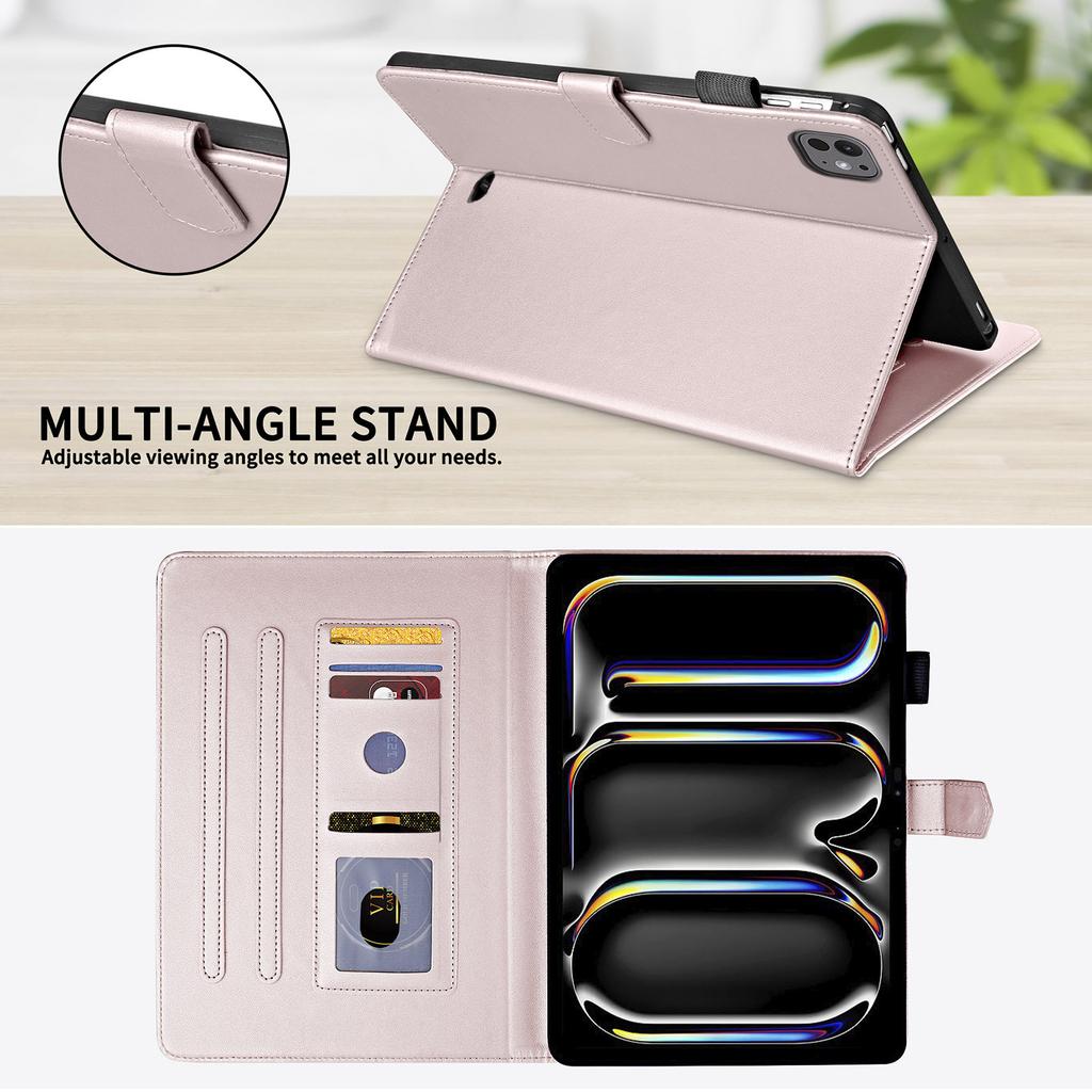 Applicable To iPad Pro13 Inch Tablet Leather Case Ipad10.9 Rhombus Small Fragrant Wind Card Bracket Anti-drop Mini7