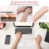 MOSISO Gel-Tastatur-Handgelenkauflage Handgelenkstütze für gebogene ergonomische Basis zur Schmerzlinderung Weiches Kühlgel Einfaches Tippen & Mausbedienung, Rutschfest für Zuhause/Büro, &