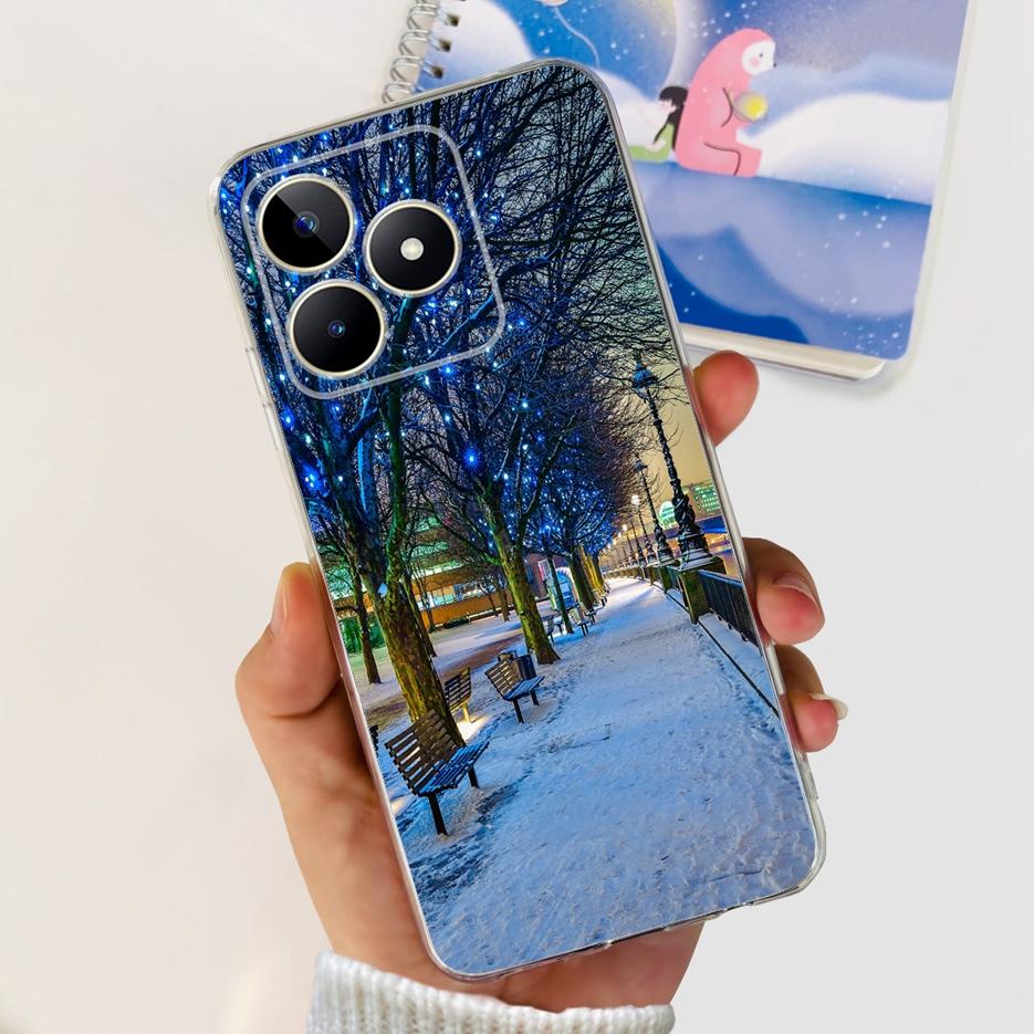 Etui na Realme Note 50 RMX3834 Uroczy Kot Malowane Pokrowiec Miękki Silikonowy Pokrowiec na Telefon Na Realme Note 50 Note50 Tylna Pokrywa 6.74'' Torby