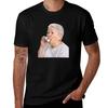 Old Lady with Inhaler TShirt Basic Casual Wear Short Sleeve Top