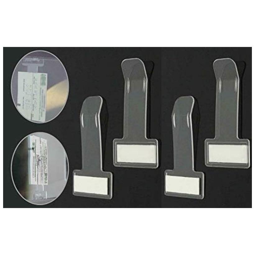 Parking Permit Holder Clip Memo Holder for Parking Permit Parking Permit Reminder Notes for Car Windscreen Self-Adhesive Transparent