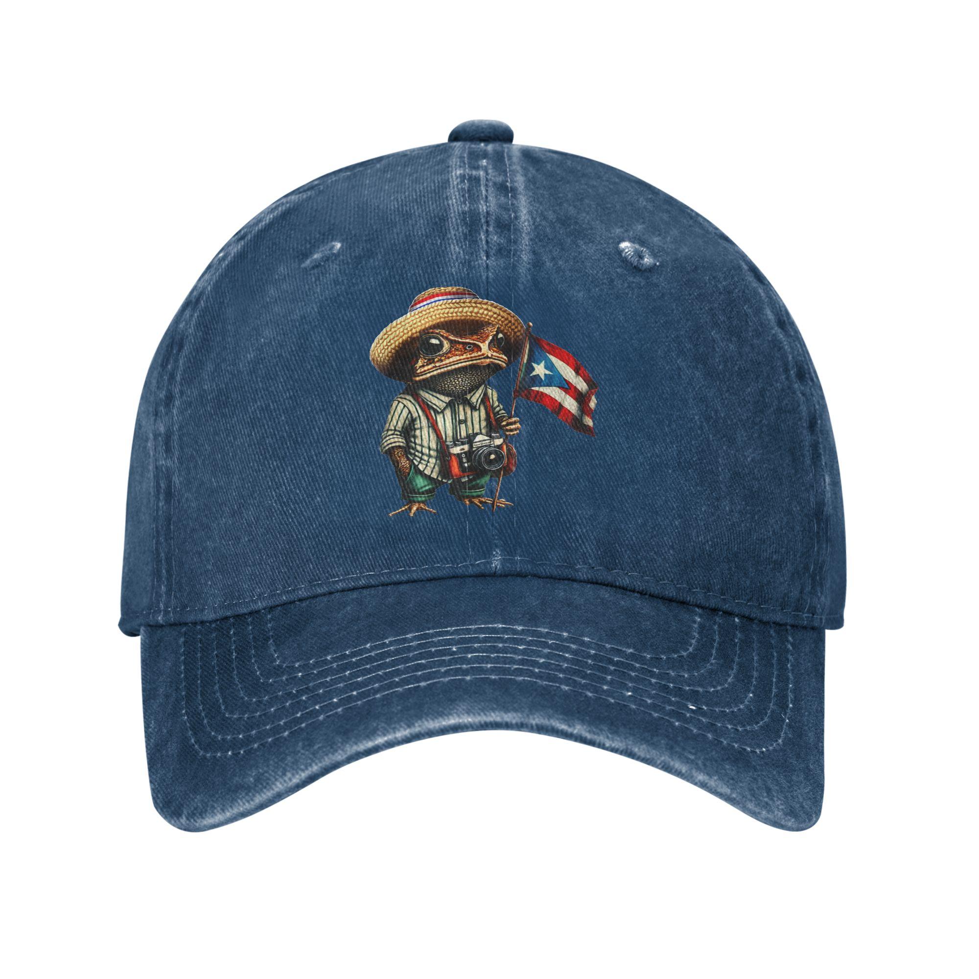 

Baseball Cap Bad Bunny Puerto Rico Coqui Frog Boricua Puerto Rican Flag Taino Casual Hip Hop Hats FeUnisex Unisex Baseball Caps One Size