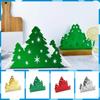 Vertical Christmas Tree Shaped Napkin Holder Hollow-Out Stainless Steel Napkin Stand Decorative Rustproof Napkin Storage Rack