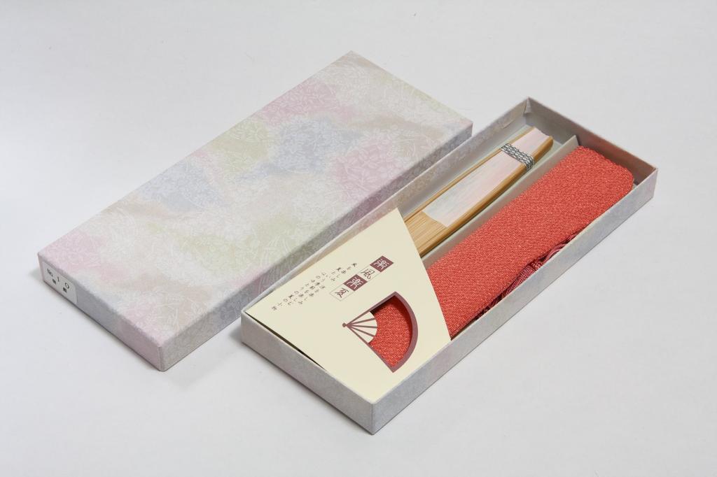 Folding Fan with Fan Gift Box Made in Japan [Hasegawa] Women's Case, Included, (Morning Glory)