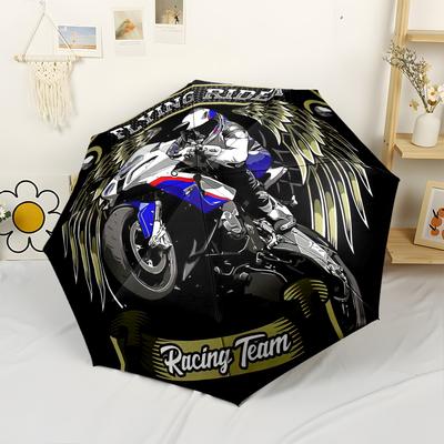 Valentino Rossi Speed And Passion Outdoor Automatic Umbrella Sturdy 8-Rib Shaft Foldable Design All-Season Use Elegant Umbrella