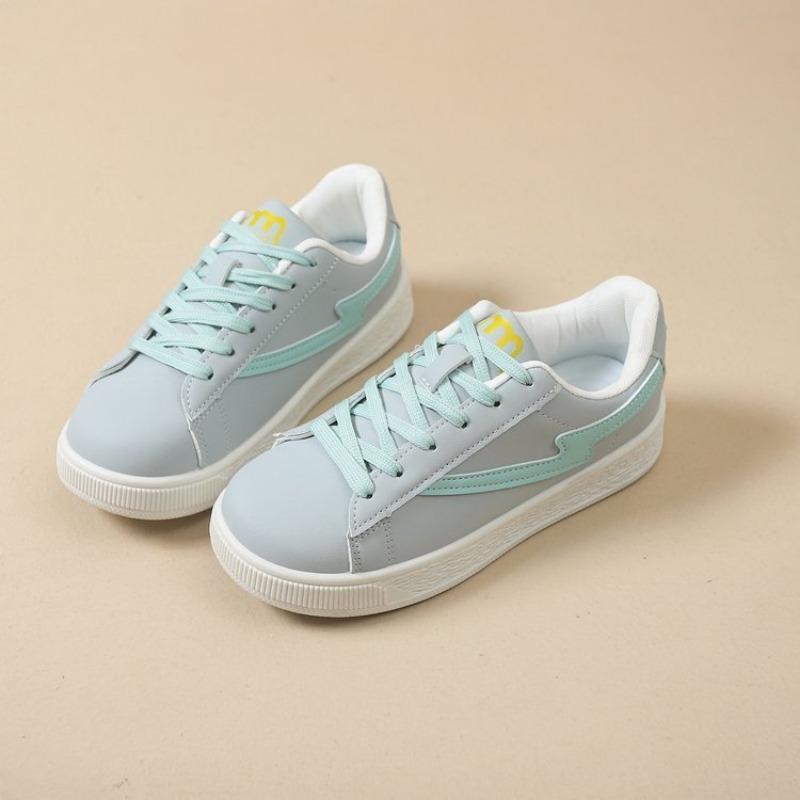 

Autumn new little white shoes women s thick-soled heightening muffin sports and leisure versatile board shoes women 35 серый