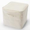 MUJI Soft 35cm W X 35cm D X 32cm Polyester Lid Product Suitable for Clothing Storage Box, Large, H, Linen, Included, Number 12403494,