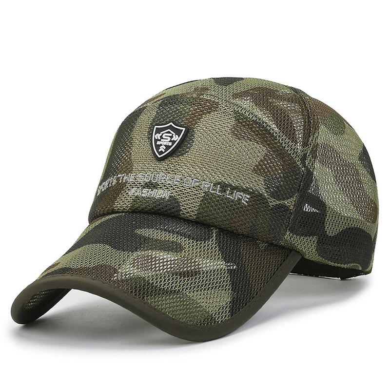 

Mesh cap men s spring and autumn casual hat summer sunscreen baseball cap autumn outdoor fishing breathable thin mesh cap Adjustable армия зеленый