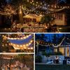 G40 Bruchsichere Lichterkette Solarbetriebene LED-Terrassenleuchte Wohnmobil Garten Wasserdichte Hängelichter für Gartendekorationen