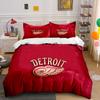 Detroit Logo Red Bedding Set Bedding Duvet Cover Set Duvet Cover Pillowcases  (1 * Duvet Cover 2 * Pillowcases, Without Duvet Insert)