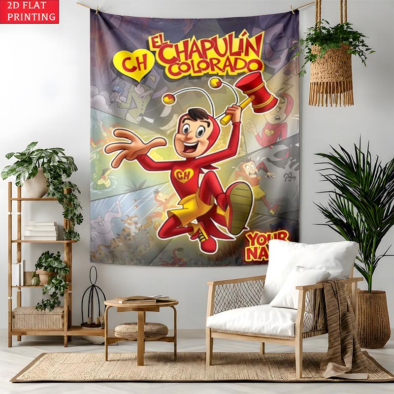 El Chavo Custom Name Tapestry Personalized Wall Art Hanging Bohemian Home Decor for Bedroom Dorm Living Room