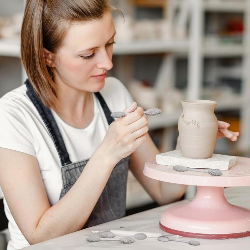 1 Stück Texturwerkzeug für Tonkunst Tonmodellierung Musterwalzen Texturwalzen Präge Karosmuster Handwalzen für DIY-Bastelarbeiten