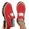 New Large Size Sports Shoes, Muffin Flat Bottom Side Zipper Solid Color Casual Sports Shoes