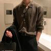Men S Casual Loose Lapel Long Sleeve Knit Cardigan For Autumn Winter