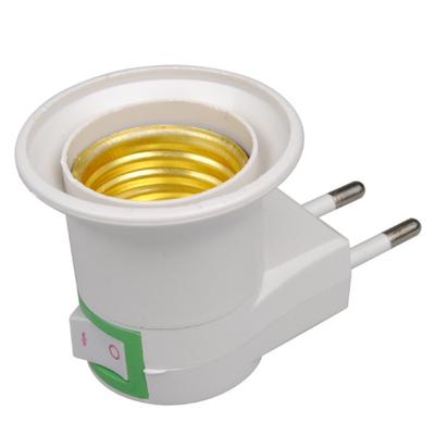 Convertor adaptor priză bec Fișă UE SUA Priză de bază E27 control pornire-oprire a luminii de noapte